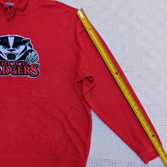 Vintage Nike Hoodie Center Swoosh Sweater Embroidered Wisconsin Badgers Size XXL - Picture 7 of 8